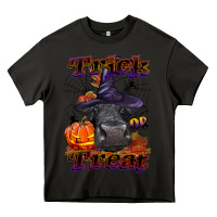 Asphalt Trick Or Treat Black Angus Heifer Heavy Core Tee - LillyAllenDesigns