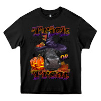 Black Trick Or Treat Black Angus Heifer Heavy Core Tee - LillyAllenDesigns