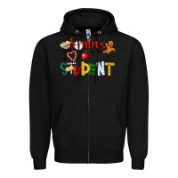Black santa's favorite student christmas Zipper Hoodie - LillyAllenDesigns