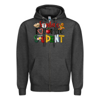 Charcoal Heather santa's favorite student christmas Zipper Hoodie - LillyAllenDesigns