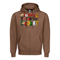 Chestnut santa's favorite student christmas Zipper Hoodie - LillyAllenDesigns