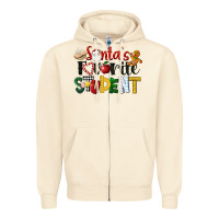 Sandshell santa's favorite student christmas Zipper Hoodie - LillyAllenDesigns