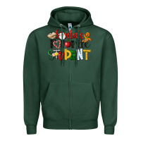 Sports Green santa's favorite student christmas Zipper Hoodie - LillyAllenDesigns