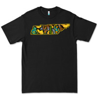 Black Western Tenessee Map Sunflower Pattern Premium Tee - Bettercallsaul
