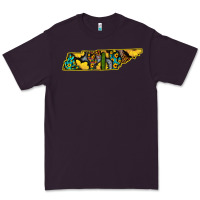 Plum Western Tenessee Map Sunflower Pattern Premium Tee - Bettercallsaul