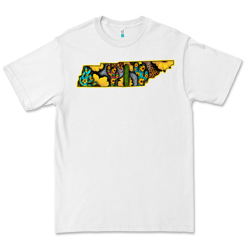 Western Tenessee Map Sunflower Pattern Premium Tee by Bettercallsaul | Teevron