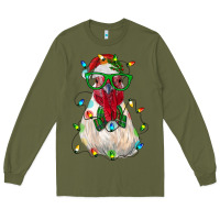 Army Green christmas rooster Long Sleeve Tee - RanaPortraitStore