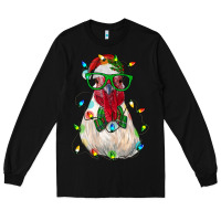 Black christmas rooster Long Sleeve Tee - RanaPortraitStore
