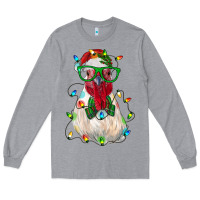 Heather Grey christmas rooster Long Sleeve Tee - RanaPortraitStore