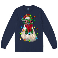 Navy christmas rooster Long Sleeve Tee - RanaPortraitStore