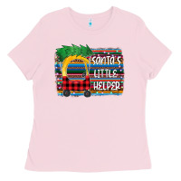 Bubblegum Pink Santas Little helper Ladies Tee - Bettercallsaul