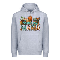 Heather Grey thankful mama Premium Hoodie - BundleAndBundleShop