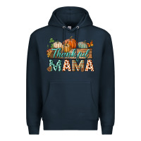 Navy thankful mama Premium Hoodie - BundleAndBundleShop