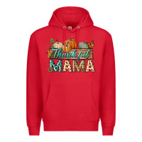 Red thankful mama Premium Hoodie - BundleAndBundleShop