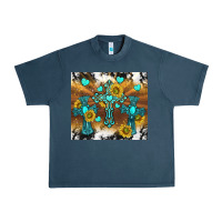 Midnight Navy western crosses and sunflowers Urban Heavy Tee - TumblerDesignByShophia