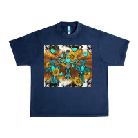 Navy western crosses and sunflowers Urban Heavy Tee - TumblerDesignByShophia