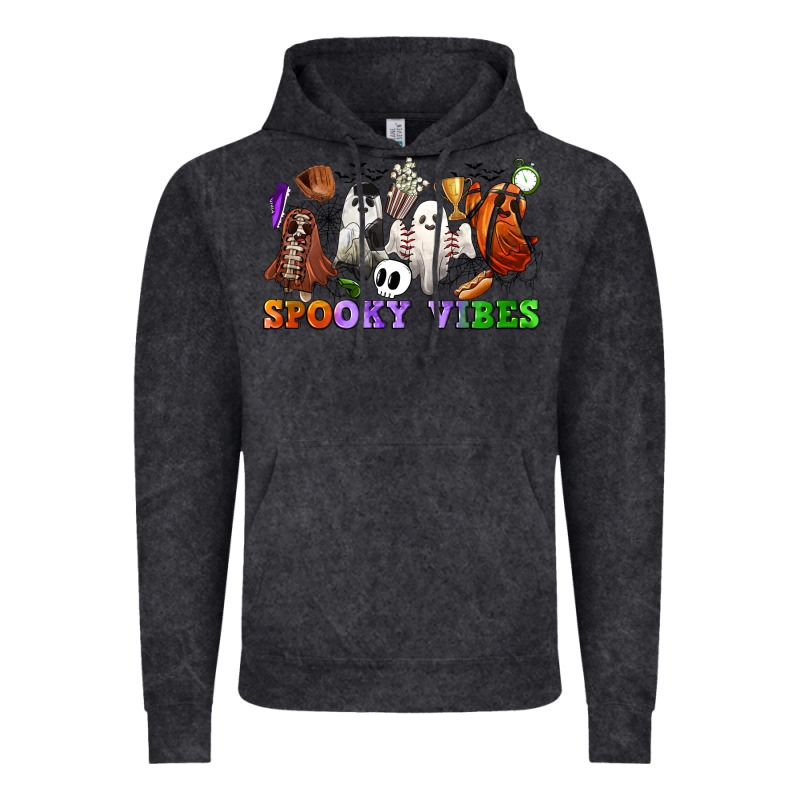 Spooky Vibes Sports Ghosts Vintage Hoodie by CowGirlArtShop | Teevron