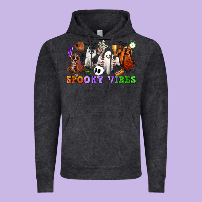 Spooky Vibes Sports Ghosts Vintage Hoodie Designed By Cowgirlartshop