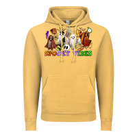 Vintage Mustard spooky vibes sports ghosts Vintage Hoodie - CowGirlArtShop