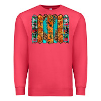 Cardinal basketball serape cowhide turquoise leopard glitter  brushstrokes Premium Sweatshirt - Artiststas