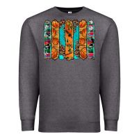 Charcoal Heather basketball serape cowhide turquoise leopard glitter  brushstrokes Premium Sweatshirt - Artiststas