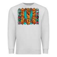 Dove Grey basketball serape cowhide turquoise leopard glitter  brushstrokes Premium Sweatshirt - Artiststas