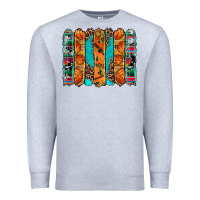 Heather Grey basketball serape cowhide turquoise leopard glitter  brushstrokes Premium Sweatshirt - Artiststas