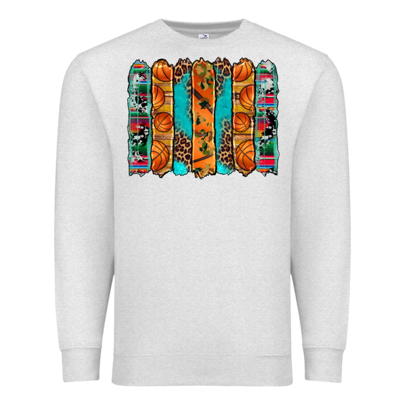 Basketball Serape Cowhide Turquoise Leopard Glitter  Brushstrokes Premium Sweatshirt by Artiststas | Teevron