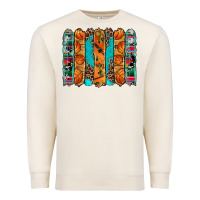 Sandshell basketball serape cowhide turquoise leopard glitter  brushstrokes Premium Sweatshirt - Artiststas