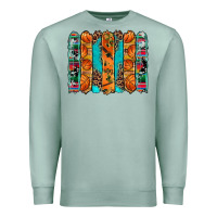 Seafoam basketball serape cowhide turquoise leopard glitter  brushstrokes Premium Sweatshirt - Artiststas