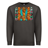 Smoke basketball serape cowhide turquoise leopard glitter  brushstrokes Premium Sweatshirt - Artiststas