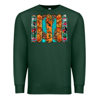 Sports Green basketball serape cowhide turquoise leopard glitter  brushstrokes Premium Sweatshirt - Artiststas
