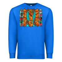 True Royal basketball serape cowhide turquoise leopard glitter  brushstrokes Premium Sweatshirt - Artiststas