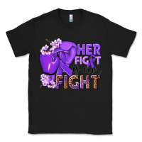 Black Her fight is our fight purple ribbon Classic Tee - NancyCooperArtShop