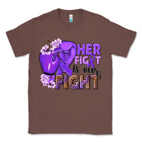 Chestnut Her fight is our fight purple ribbon Classic Tee - NancyCooperArtShop