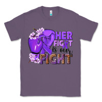 Lavender Her fight is our fight purple ribbon Classic Tee - NancyCooperArtShop