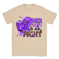 Mushroom Her fight is our fight purple ribbon Classic Tee - NancyCooperArtShop