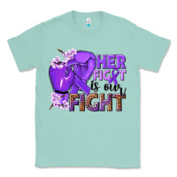 Seafoam Her fight is our fight purple ribbon Classic Tee - NancyCooperArtShop