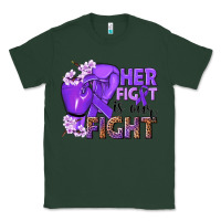 Sports Green Her fight is our fight purple ribbon Classic Tee - NancyCooperArtShop