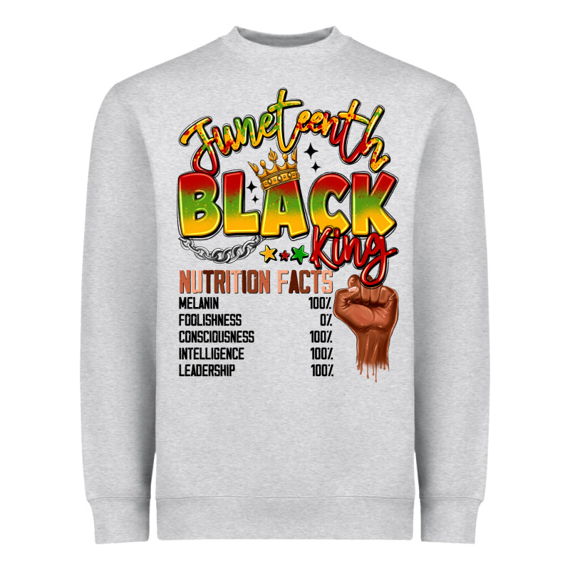 Juneteenth Black King Heavyweight Sweatshirt by LillyAllenDesigns | Teevron