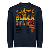 Navy juneteenth black king Heavyweight Sweatshirt - LillyAllenDesigns