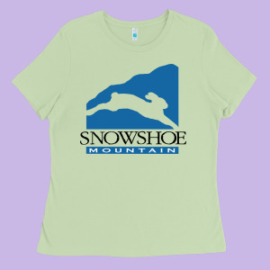 Snowshoe Mountain Ladies Tee Designed By Minhpixels