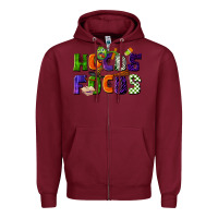 Burgundy Hocus Focus Teacher Halloween Zipper Hoodie - LillyAllenDesigns