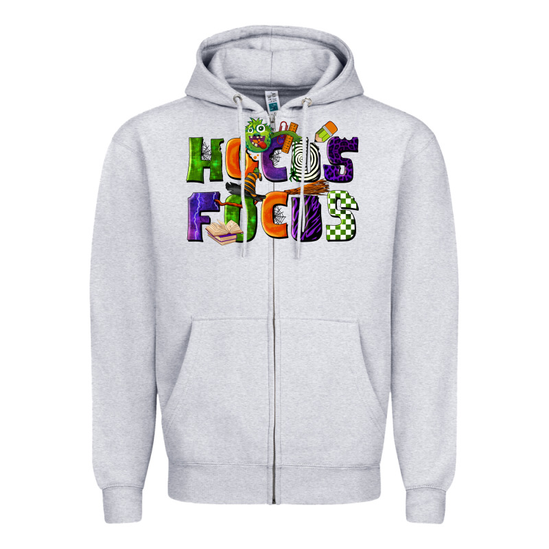 Hocus Focus Teacher Halloween Zipper Hoodie by LillyAllenDesigns | Teevron