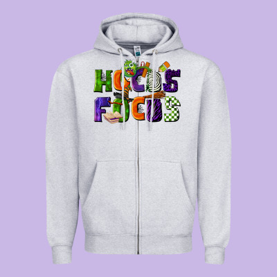 Hocus Focus Teacher Halloween Zipper Hoodie Designed By Lillyallendesigns