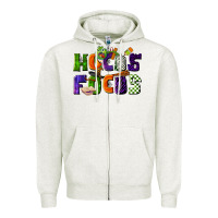 Oatmeal Heather Hocus Focus Teacher Halloween Zipper Hoodie - LillyAllenDesigns