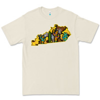 Bone Kentucky Map Western Sunflower Pattern Premium Tee - Bettercallsaul