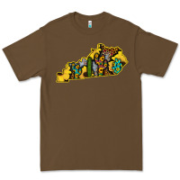Cacao Kentucky Map Western Sunflower Pattern Premium Tee - Bettercallsaul