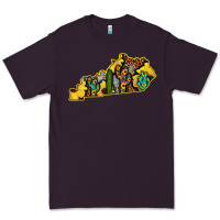 Plum Kentucky Map Western Sunflower Pattern Premium Tee - Bettercallsaul