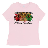 Bubblegum Pink merry christmas paws Ladies Tee - Bettercallsaul